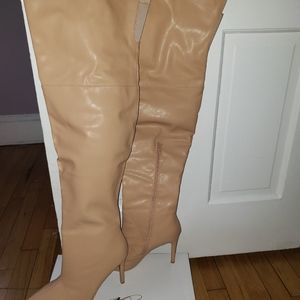 Mata Shoes Thigh High Boots 8.5 Color Tan